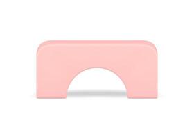Pink elegant arch rectangular smooth geometric shape product presentation base realistic vector
