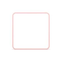 Pink squared frame regular geometric shape smooth angled decorative design realistic vector