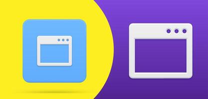 Electric oven with display and buttons simple 3d icon set illustration vector