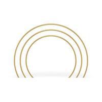 Golden archway rounded multilevel geometric foundation for presentation 3d element realistic vector