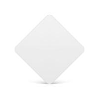 Expensive white rhombus realistic geometry shape vertical wall front view 3d template vector