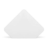 White pentagon symmetric vertical wall foundation basic decor element 3d design realistic vector