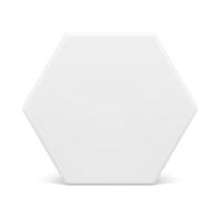 White hexagonal vertical honeycomb geometric angular wall construction block 3d design vector
