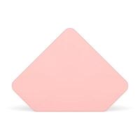 Pink polygonal wall angled geometric shape decorative design element front view realistic vector
