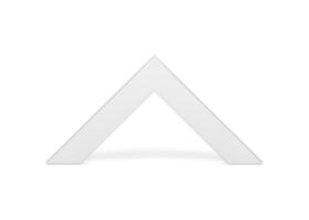 White corner triangle arch abstract 3d element basic foundation two side design realistic vector