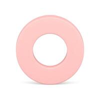 Pink circle minimalist ring frame decorative vertical form design realistic illustration vector