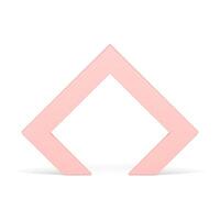Pink polygonal corner arch geometric base foundation stage presentation 3d element realistic vector