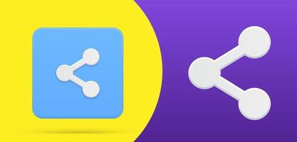 Decentralize compound connection symbol simple 3d icon button set illustration vector