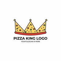 Pizza Rey logo diseño vector