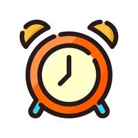 Alarm clock colorful outline icon symbol. Simple element illustration vector
