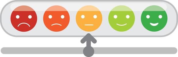 Poor and good customer satisfaction metrics Bad credit score. business service rating illustration vector
