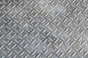 background of metal diamond plate in gray color photo