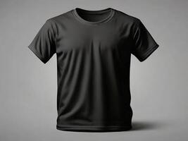 Blank Black t shirt image for t shirt design mockup photo