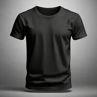 Blank Black t shirt image for t shirt design mockup photo