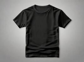 Blank Black t shirt image for t shirt design mockup photo