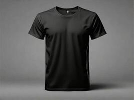 Blank Black t shirt image for t shirt design mockup photo