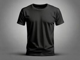 Blank Black t shirt image for t shirt design mockup photo