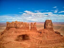 Massive Rock Formation in Monument Valley Desert photo