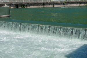 Dam with movable bulkheads photo