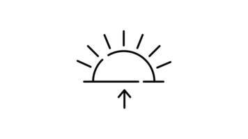Weather Icon in Outline Style of nice animated for your videos, easy to use with Transparent Background video