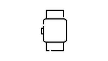 Smart Watch Icon in Outline Style of nice animated for your videos, easy to use with Transparent Background video