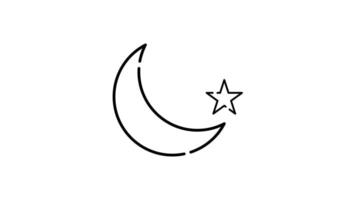 Weather Icon in Outline Style of nice animated for your videos, easy to use with Transparent Background video