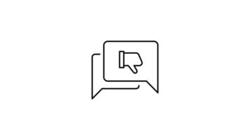Chat Icon in Outline Style of nice animated for your videos, easy to use with Transparent Background video