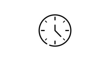 Clock Icon in Outline Style of nice animated for your videos, easy to use with Transparent Background. video