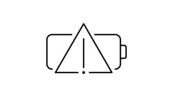 Battery Icon in Outline Style of nice animated for your videos, easy to use with Transparent Background video