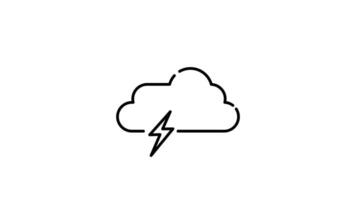 Weather Icon in Outline Style of nice animated for your videos, easy to use with Transparent Background video
