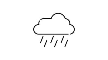 Weather Icon in Outline Style of nice animated for your videos, easy to use with Transparent Background video