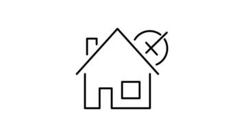 House Icon in Outline Style of nice animated for your videos, easy to use with Transparent Background video