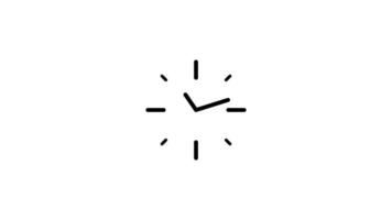 Clock Icon in Outline Style of nice animated for your videos, easy to use with Transparent Background. video