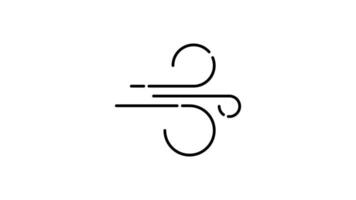 Weather Icon in Outline Style of nice animated for your videos, easy to use with Transparent Background video