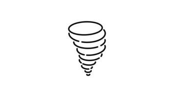 Weather Icon in Outline Style of nice animated for your videos, easy to use with Transparent Background video