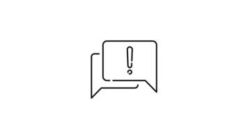 Chat Icon in Outline Style of nice animated for your videos, easy to use with Transparent Background video
