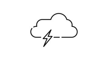 Weather Icon in Outline Style of nice animated for your videos, easy to use with Transparent Background video