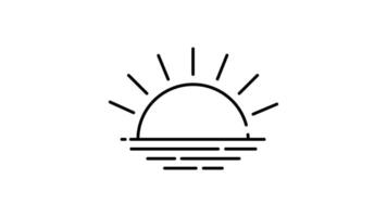 Weather Icon in Outline Style of nice animated for your videos, easy to use with Transparent Background video