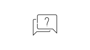 Chat Icon in Outline Style of nice animated for your videos, easy to use with Transparent Background video