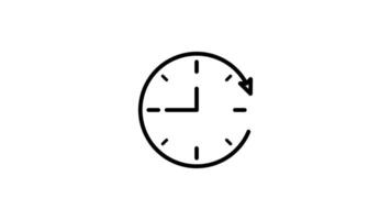 Clock Icon in Outline Style of nice animated for your videos, easy to use with Transparent Background. video
