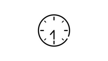 Clock Icon in Outline Style of nice animated for your videos, easy to use with Transparent Background. video