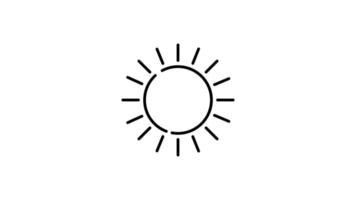Weather Icon in Outline Style of nice animated for your videos, easy to use with Transparent Background video