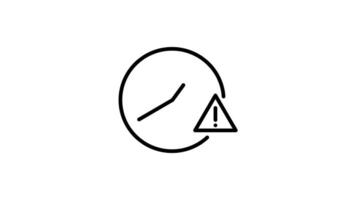 Clock Icon in Outline Style of nice animated for your videos, easy to use with Transparent Background. video