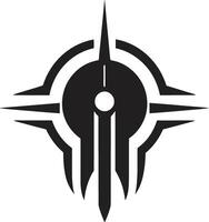 Binary Bandit Stealthy Cyber Thief Design Cybernetic Visage Robot Face Icon vector