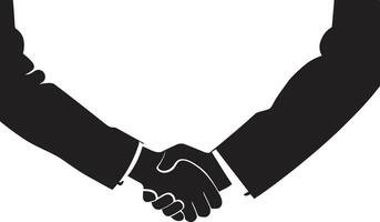 Unity Accord Handshake Design Mutual Concordance Black Handshake Graphic vector