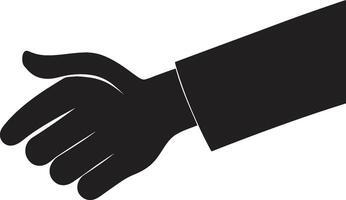Alliance Seal Handshake Symbol in Black Unity Gesture Black Handshake Graphic vector