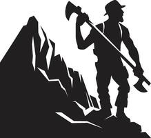 Rock Raider Conqueror of Stone Strongholds Tunnel Trailblazer Forging Paths Beneath vector