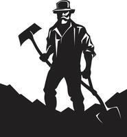 Excavation Experts Specialists in Earth Extraction Mineral Miners Extractors of Subsurface Minerals vector