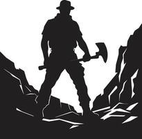 Mineral Miners Extractors of Subsurface Gems Shaft Sheriffs Enforcers of Mine Regulations vector