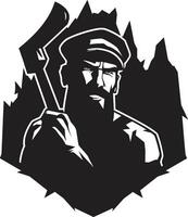 Pickaxe Pioneer Blazing Trails Through the Earth Subsurface Surveyor Mapping Mineral Wealth Underground vector